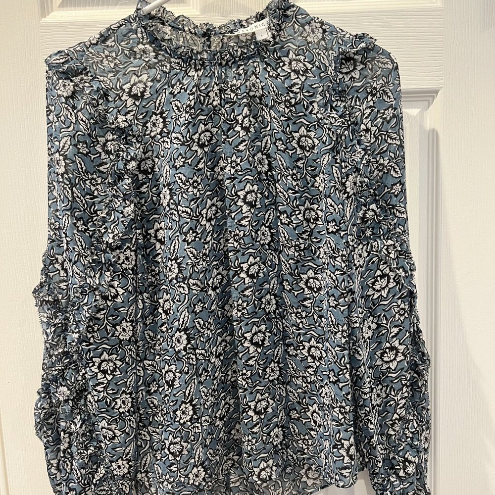 Veronica Beard Blue Floral blouse